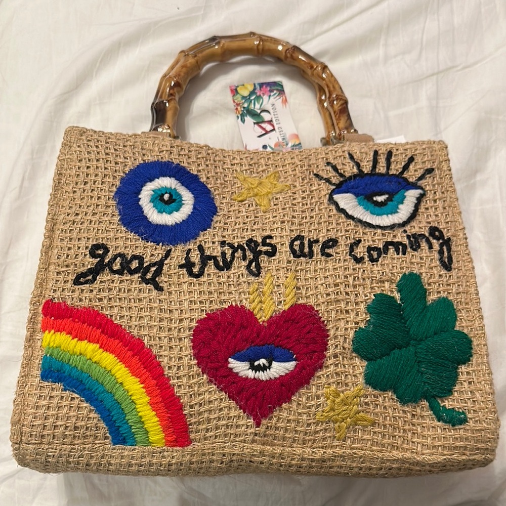 A&B Good Things Are Coming Positivity Top Handle Tote